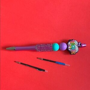 Purple and Teal Teacher Bling Pen with Refills